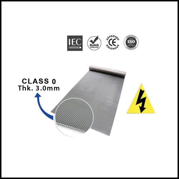 Loto-Mat Electrical Insulation Matting, Class 0 Grey IRM-CL0