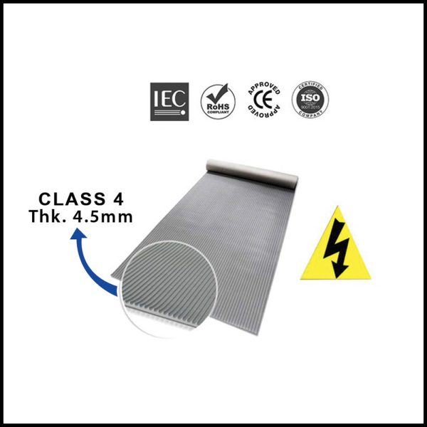 Loto-Mat Electrical Insulation Matting, Class 4 Grey IRM-CL4