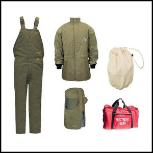 NSA 40 Cal Arcguard Revolite Arc Flash Kits (With Ventilating Fans) Olive Green Small KIT4SCLT40NGP-S