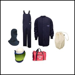 NSA ArcGuard Protera Arc Flash Kit with Arc Flash Short Coat / Bib Overall Navy Blue X Large