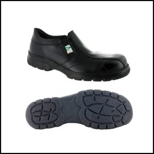 Safety Shoes, Men's Metal-Free Duo Upper: Black Leather Size: 39-47