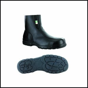 Safety Shoes Men's Zipper Boot Black