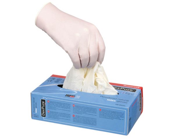 Honeywell DNF 4580021 Disposable Latex Powdered Gloves Large