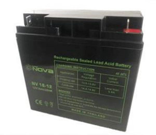 Nova NV18-12 Rechargeable Sealed Lead Acid Battery 12V, 18Ah/20Hrs