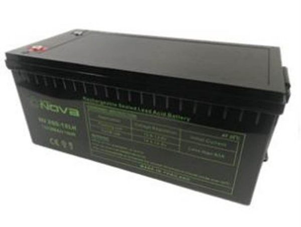 Nova NV200-12LH Rechargeable Sealed Lead Acid Battery 12V, 200Ah/10Hrs