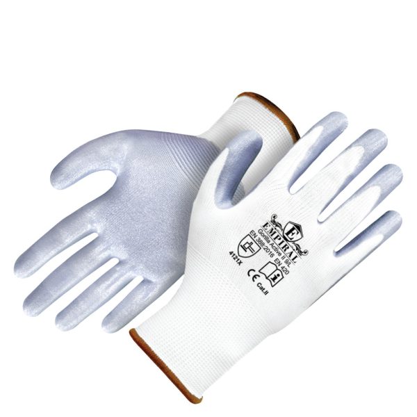 Empiral E133572920 Gorilla Active II 13 Gauge White Polyester Liners/grey Nitrile Palm Coated Glove Medium (Pack of 12 Pcs)