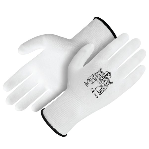 Empiral E101572920 Gorilla White II PU Coated Gloves Medium