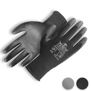 Empiral E101573022 Gorilla Black I Polyester Liner with Black PU Palm Coated Gloves XLarge