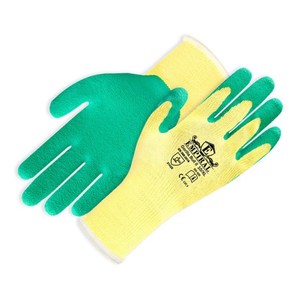 Empiral E124573421 Gorilla Bull II Palm Coated, Latex {Natural Rubber) Glove Blue Large(MOQ of 12 Pcs)