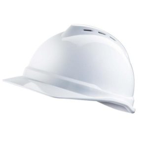 MSA N118240812 Vented Safety Helmet With Ratchet Suspension White