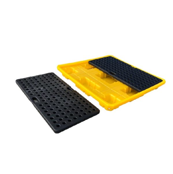 SAI-U DP004L 4 Drum Spill Pallet With Grid Low Profile