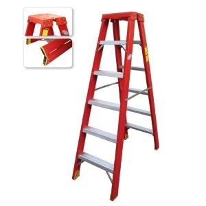 penguin-fgdspt-5-fiberglass-double-sided-plastic-top-ladder-a-type-4-7-feet-length