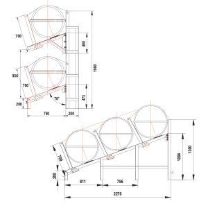Lalizas - Cradle for SOLAS OCEANO, 3-Tier