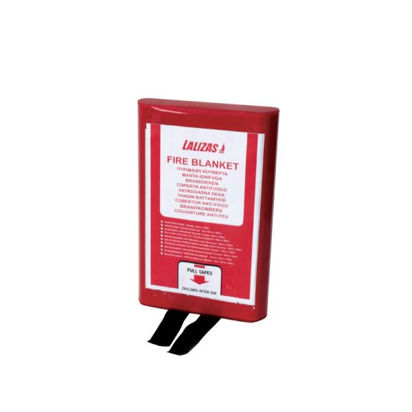 Lalizas - Fire Blanket in PVC Case - 100 x 100cm