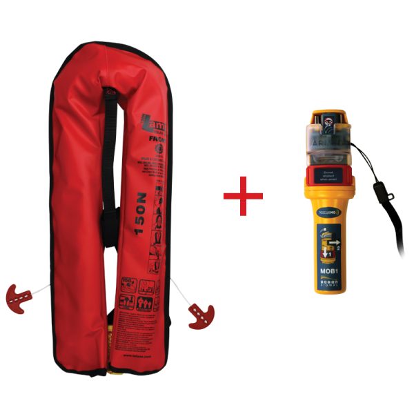 Lalizas - Lamda Inflatable Lifejacket Auto 150N, SOLAS/MED with Ocean Signal MOB1