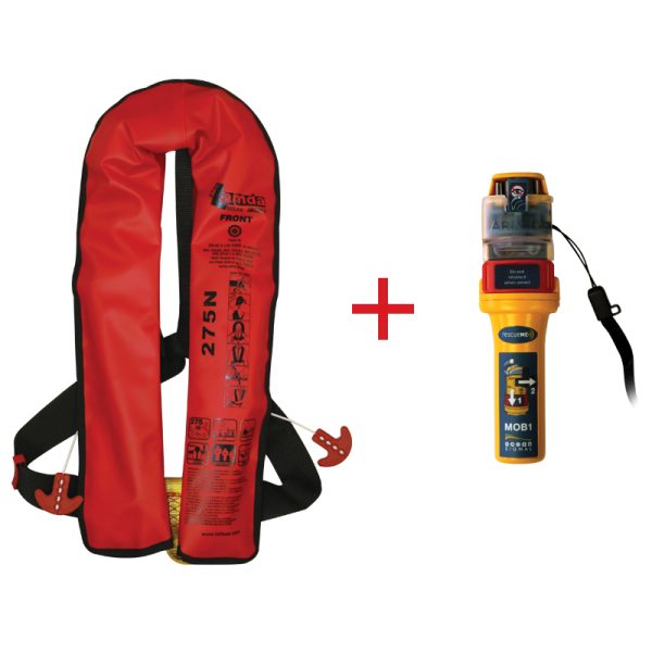 Lalizas - Lamda Inflatable Lifejacket Auto 275N, SOLAS/MED with Ocean Signal MOB1