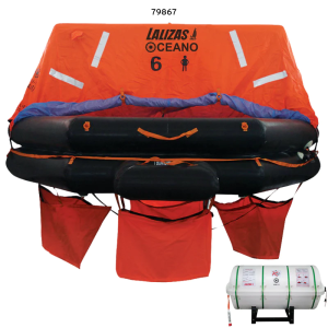 Lalizas - Liferaft SOLAS OCEANO, Throw Over-Board Type, Canister A - 6prs
