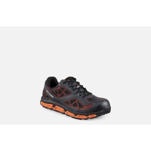 Red Wing - Men Safety Toe Athletic Work Shoe - Black/Orange - Style 6338