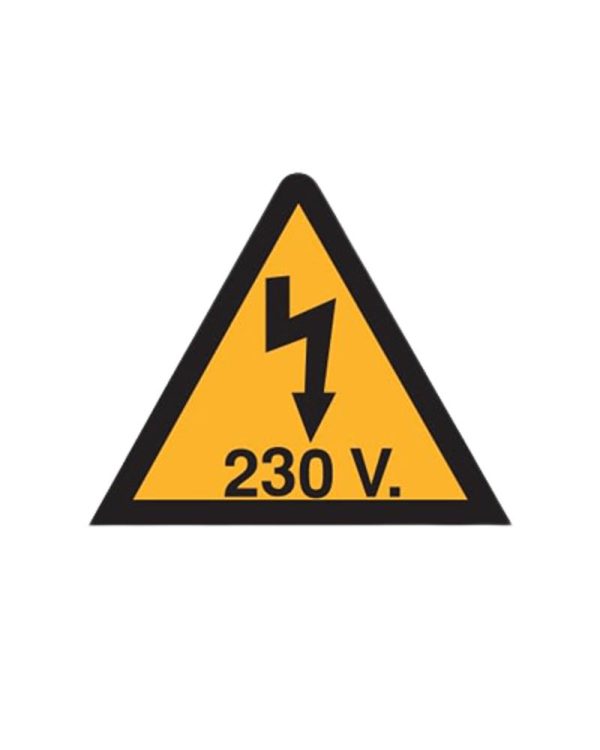 Sofamel 725 Electrical Hazard 230V Adhesive Plastic Signs