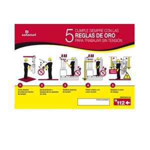 Sofamel 730 Five Golden Rules PVC Signs (Spanish)