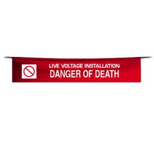 Sofamel 745 ST-75 Hangings Signs Live Voltage Installation Danger of Death