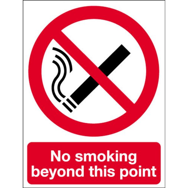 No Smoking Beyond This Point Sign (MOQ of 5 Pcs)