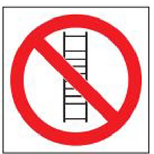 Prohibition safety sign - Do Not Use Ladder