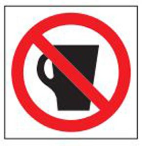 Prohibition safety sign - Drinking Prohibited