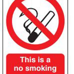 This is no a Smoking Area Portrait Sign