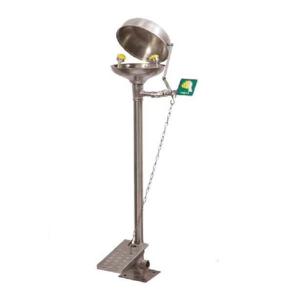 Unicare  LSE 1/2 CSS C Emergency Eye/Face Wash Fountain, Push Plate / Pedal Operated with Protective Cover