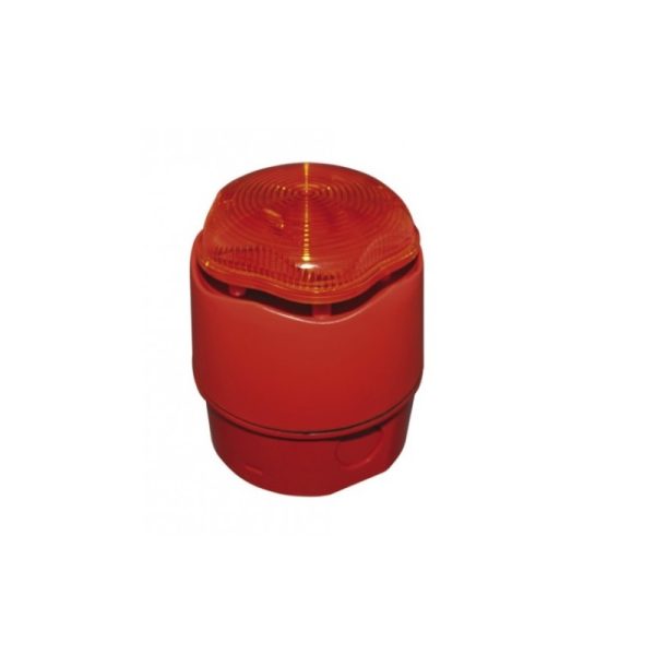 Vimpex 958CHX1201 Banshee Excel Lite Capsule Red Sounder with Amber Xenon Beacon (Deep Base)