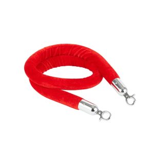 CH 325R Red Velvet Stanchion Rope For Connecting Two Queue Poles