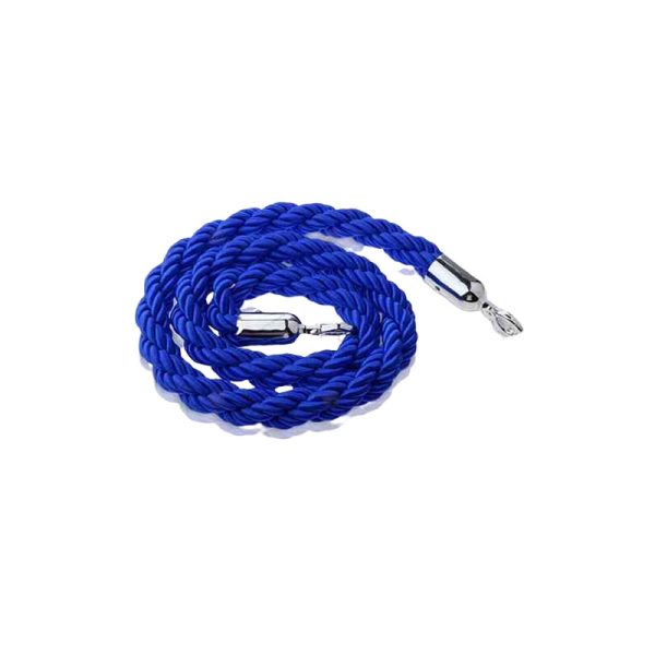 CH 330BU Blue Twisted Stanchion Rope For Connecting Two Queue Poles