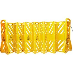 Expandable PVC Safety Barrier (Size: 3800 x 300 x 1000 mm) Expandable upto 3.8m
