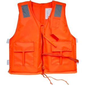 High Visibility Life Jacket Swim Vest With Whistle, Free Size