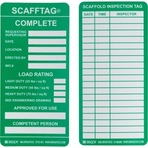 Scafftag - Scaffold Inspection Tag Inserts