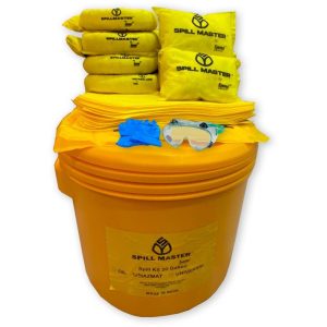 Spill Master SCSK 20 Chemical Spill Kit in Yellow Wheeled Bin 20 gallon (120L)