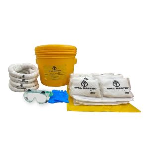 Spill Master SOSK 20 oil spill kit in  yellow wheeled bin 20 gallon (120L)