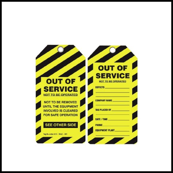 Generic - PVC Safety Tag, Yellow - S1-TAGC-301