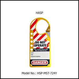 Loto-Lok - Aluminium Lockout Hasp with Snap-On Clip - HSP-MST-724Y