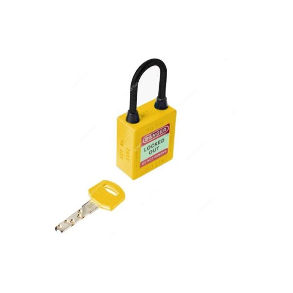 Loto-Lok - Three Point Traceability Lockout Padlock, Yellow - 3PTPYKAN40