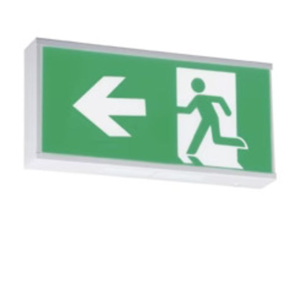 ARQ - Exit Light Left Side Arrow Recessed Mounted