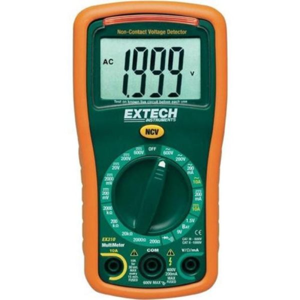 Extech - 9 Function Mini Multimeter and Non-Contact Voltage Detector - EX310