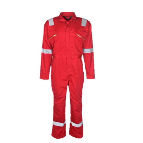 100% Cotton Flame Retardant Coverall with Reflective Tape, RD - C100RD (MOQ - 2 Pcs)