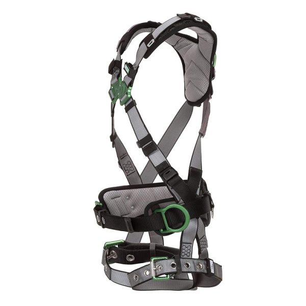 MSA - V-Fit Construction Harness, Standard with Back & Hip D-Rings, Quick-Connect Leg Straps & Shoulder Padding - 10195134