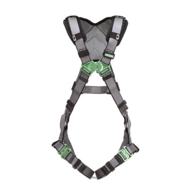 MSA - V-Fit Harness, Standard with Back D-Ring, Quick-Connect Leg Straps & Shoulder Padding - 10194630