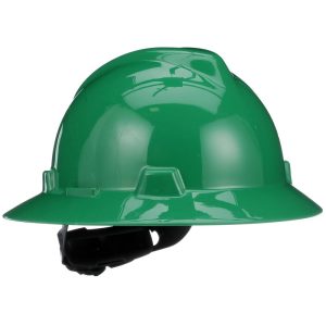 msa-v-gard-slotted-full-brim-hat-green-with-fast-trac-iii-suspension-non-vented-475370-1