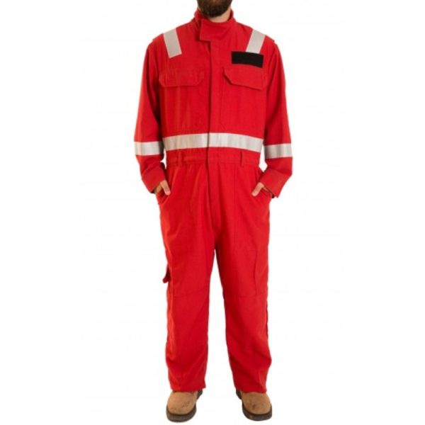 Nomex IIIA 4.5 oz.FR Coveralls FR Zipper & FR Thread with 1inch FR Reflective Tape - S1912(NM)-RED