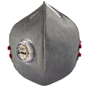 Venus - Disposable Grey Respirator Mask for Welding with Activated Carbon Layer For Absorbing Smell Outside FR Fabric, (MOQ-2 Box) - V-425/V-425 SLOV-V FFP2 NR FR