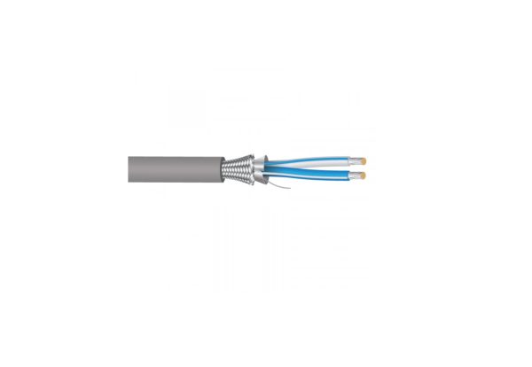 Paige 459841, 2 Core 24 AWG Stranded Tinned Copper, Overall Shield and Tinned Copper Braid, Roll of 305 MTR